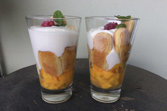 Copa de mango con naranja