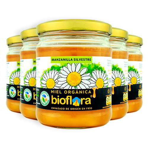 Miel orgánica por floraciones 550g, Paquete x 5u